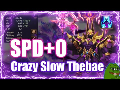 SPD+0, Crazy Slow Thebae Debut🤗🤗🤗【Summoners War RTA】