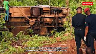 Accident sur la RN1 : un car se renverse à Yabasso, le bilan provisoire fait état de 4 morts