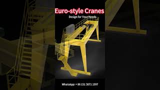 FEM European Style Single /Girder Overhead Crane &amp; Gantry Crane, Box girder，Low headroom 1 to 80 Ton