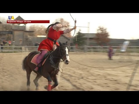 International Horseback Archery Competition Held in Kyiv