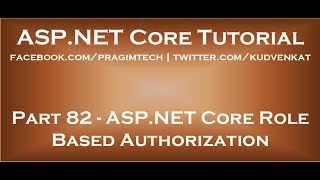 ASP NET Core role based authorization