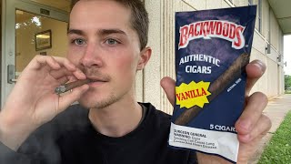 Smoking a VANILLA Backwoods Cigarillo - Review