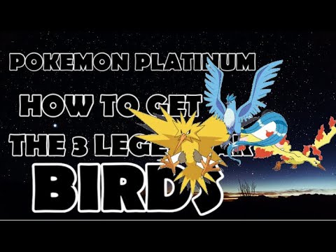 Pokemon platinum how to find and catch the 3 legendary birds Moltres Zapdos and Articuno
