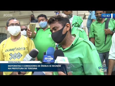 Motoristas e cobradores de í´nibus se reúnem na Prefeitura de Teresina 11 01 2021