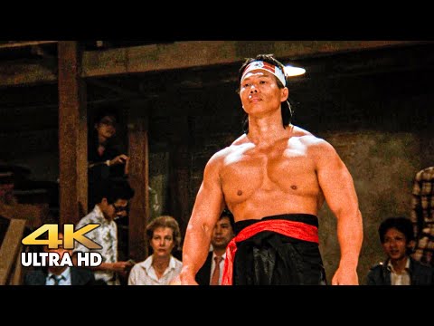The first fights at the Kumite tournament. Frank Dux and Chong Li set world records. Bloodsport