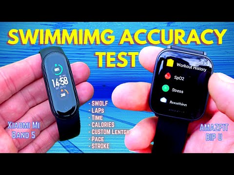 Swim Accuracy Test & Review of Xiaomi Mi Band 5 vs Amazfit Bip U | Pace - Stroke - SWOLF - Laps