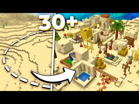 Borschy - 30+ Ways to Tansform DESERT VILLAGE in Minecraft!