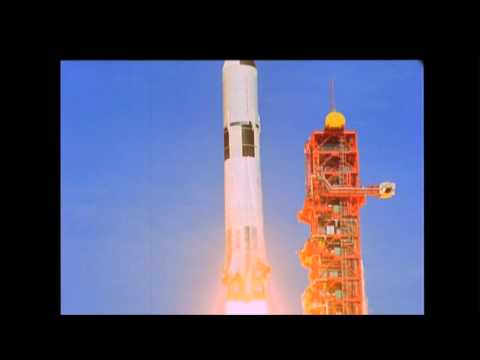 Apollo 14 Moon Mission Launch Saturn 5 Rocket Liftoff Slow Motion to Also Sprach Zarathustra Strauss