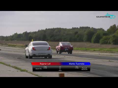 Ragnar Lall - Jaguar XJL vs Marko Tuomela - Plymouth Barracuda. Dragrace@EDRAfinals2019