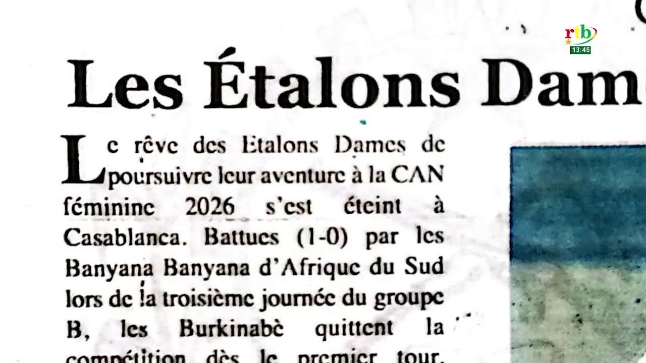 RTB -JT de 13H du 06 août 2026