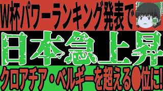 【サッカー日本代表】W杯パワーランキングでベルギーやクロアチアを超えてしまう偉業を達成！そして対戦が予想されるメキシコでも日本の強さに思わぬ反応が！【ゆっくりサッカー】