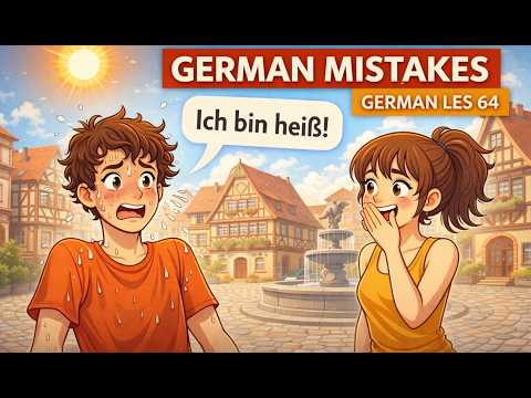 #64 "Ich bin heiß!" 🥵 | The Most Embarrassing German Mistake! (A1) #podcast #learngerman