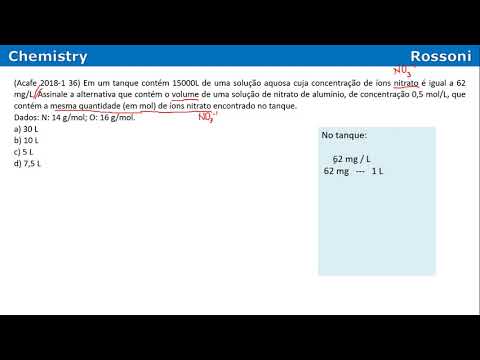 Acafe 2018 1 Medicina - Q36 Soluções mol/L e g/L nitrato