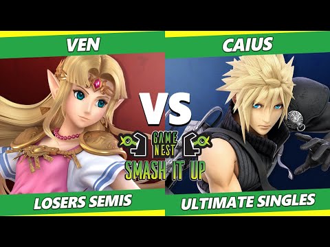 Smash It Up 24 Losers Semis - Ven (Zelda) Vs. Caius (Cloud, Wolf) SSBU Ultimate Tournament