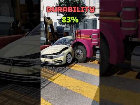 Cars Vs Side Impact From a Truck🚚 #shorts