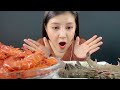ASMR KOREAN SALT ROASTED SHRIMP SHRIMP SASHIMI TrangFood