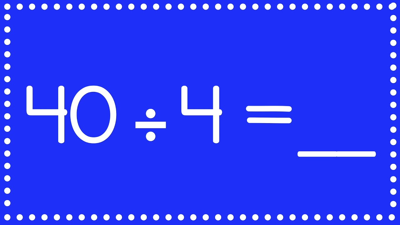 Set 4 | Math Fluency | Division Facts | 4 | Third Grade | Fourth Grade | Fifth Grade