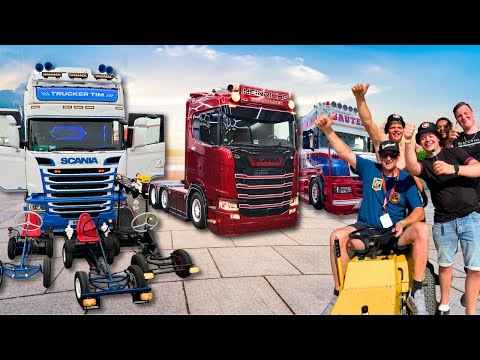 I TOOK MY CUSTOMIZED SCANIA V8 TO A EUROPEAN TRUCK SHOW  | PT2 | #truckertim