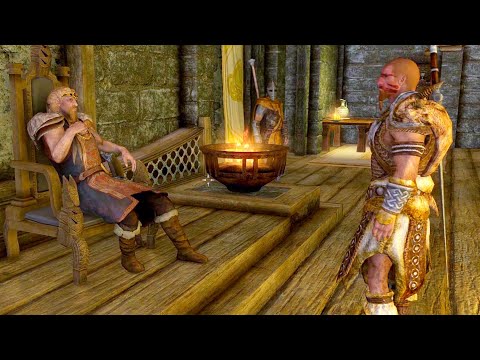 Jarl Balgruuf and his brother talk about war. Skyrim Special Edition