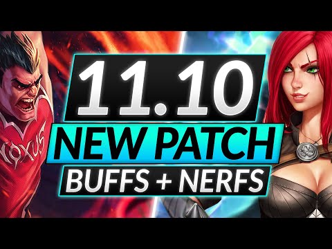 ALL NEW PATCH 11.10 Changes - MASSIVE Champion Buffs and Nerfs -  LoL Guide