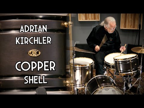 AK New Old Stock Adrian Kirchler 12/14/18/4x14" Copper Drum Set #3 image 26