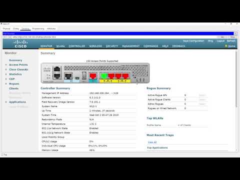 (CCNP ENCOR v8) 20.2.1 Packet Tracer - Configure a Basic WLAN on the WLC