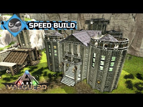 ARK: Survival Evolved - How to Build a Castle - Valguero Castle keep Design (Speed Build)
