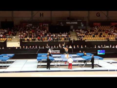 PIATRENIA Tatsiana,HARCHONAK Hanna BLR final Trampoline World Championships 2015