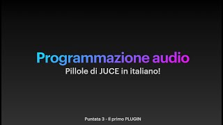 Il primo Plug-In audio