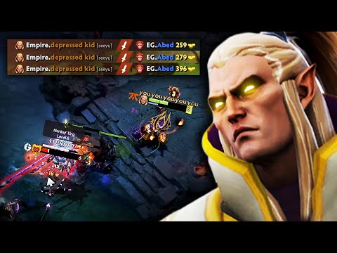 EPIC DEPRESSED KID INVOKER vs Abed MONKEY KING MID | Dota 2 Invoker