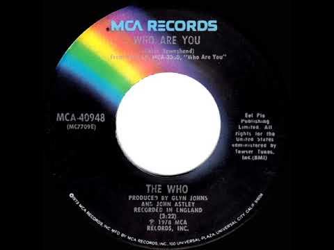 1978 HITS ARCHIVE: Who Are You - The Who (stereo 45--U.S. single version)