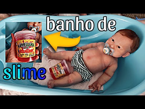 I GAVE MY SOLID SILICONE REBORN BABY A SLIME BATH | NATY REBORNS