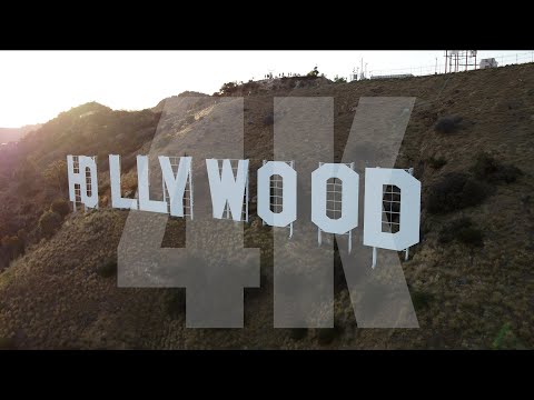 Hollywood Sign by Drone [4K]