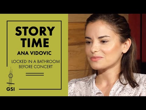 Ana Vidovic got locked in the bathroom minutes before going on stage. Here's what happened.