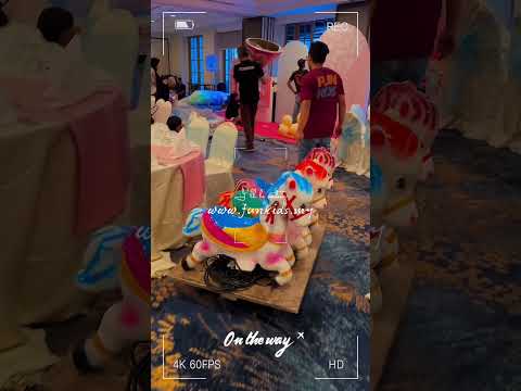 🎉A birthday celebration that's as cool as a 3 SEATS MINI CAROUSEL HORSE🎉