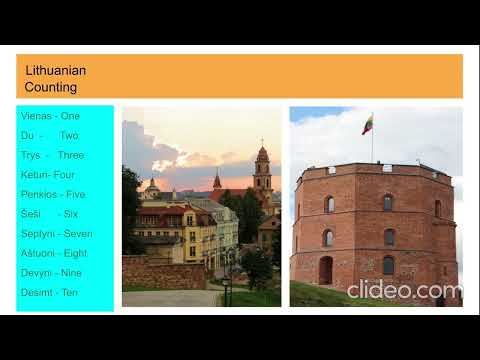 Δ- LINGUA : Lithuanian Language Lesson # 3 -- Counting