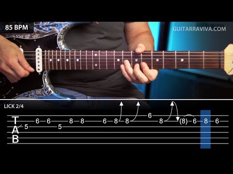 Rosanna - Toto Guitar Solo with tabs normal speed and slow tempo Easy guitar solo best guitar lesson