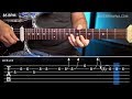 Rosanna - Toto Guitar Solo with tabs normal speed and slow tempo Easy guitar solo best guitar lesson