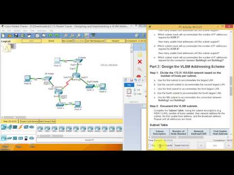 8.2.1.5 Packet Tracer -Designing and Implementing a VLSM Addressing Scheme