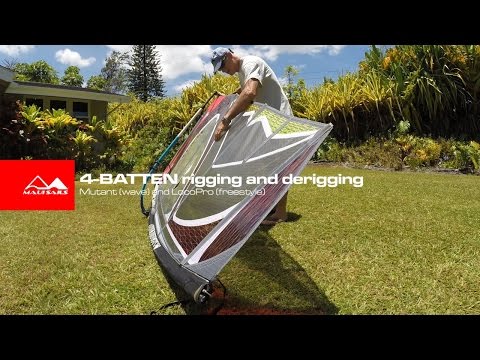 MauiSails 4-Batten sail rigging guide - Mutant (wave) and LocoPro (freestyle)