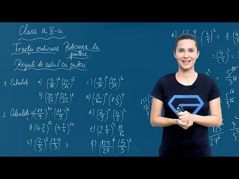 Ridicarea la putere. Reguli de calcul cu puteri - Matematica - Clasa a V-a