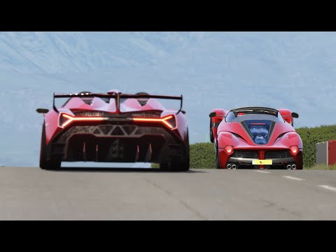 Ferrari LaFerrari Aperta vs Lamborghini Veneno Roadster vs Corvette C7 ZR1 Targa at Highlands