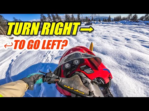 Learning how to COUNTERSTEER on a 28 year old mountain sled