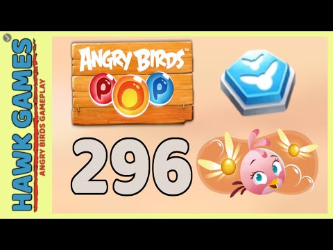 Angry Birds Stella POP Bubble Shooter Level 296 - Walkthrough, No Boosters