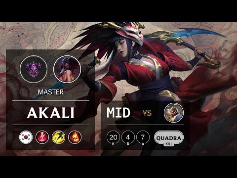 Akali Mid vs Corki - KR Master Patch 9.15