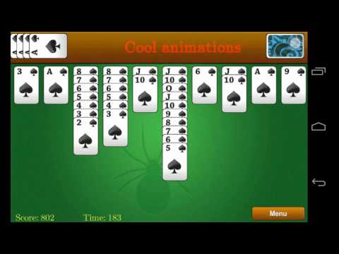 Classic Spider Solitaire Video