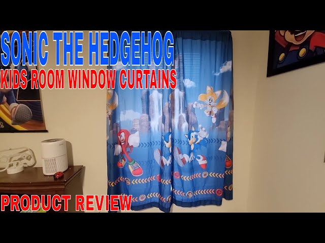 Vídeo relacionado con Franco Juego de Cortinas para habitación de niños, 82 x 63 Pulgadas, Sonic The Hedgehog, Anime