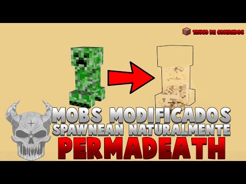 How to make MODIFIED MOBS SPAWN NATURALLY in Minecraft VANILLA | Permadeath (Commands)