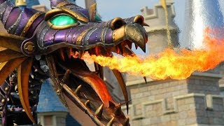 Fire-breathing Maleficent Dragon Battle with Prince Phillip in Festival of Fantasy Parade