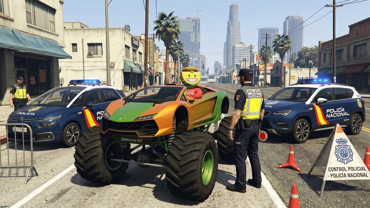 DANIREP vs 100 POLICIAS SUSCRIPTORES - GTA 5 ONLINE